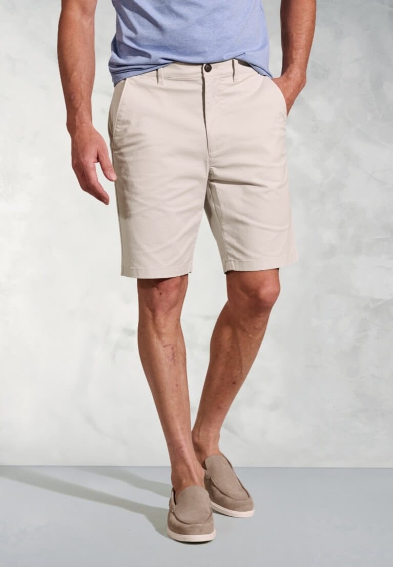 Stone Cotton Shorts